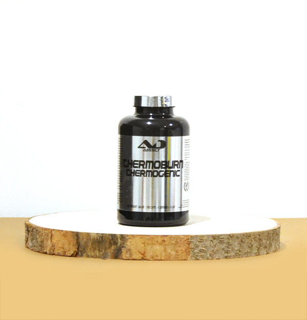 Pot noir et argenté, Thermoburn Thermogenic, 100 capsules, Addict Sport Nutrition